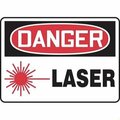Accuform OSHA DANGER Safety Sign LASER 10 in x MRAD103XL